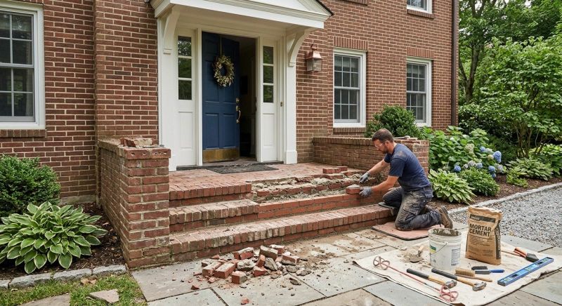 Brick Flatwork Repair in Townville, SC