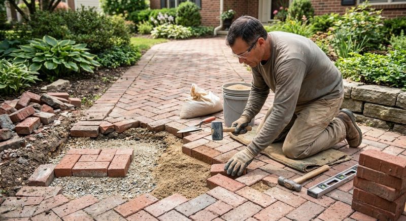 Brick Pathway Repair in Anderson, SC