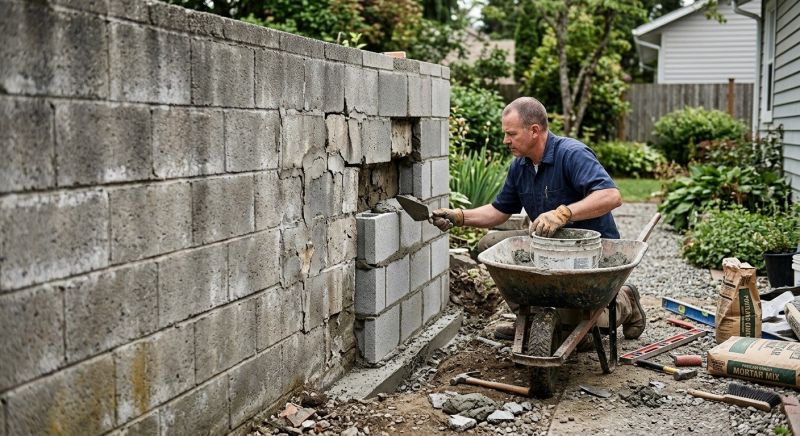 Cinder Block Repair in Anderson, SC