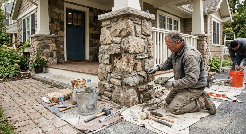 Stone Column Repair in Anderson, SC