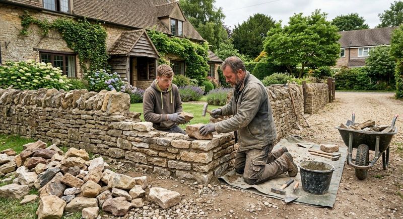 Stone Wall Repair in Fair Play, SC