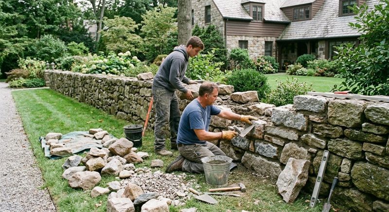 Stone Wall Repair in Starr, SC